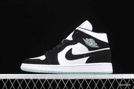 WHITE 1 MID BQ6931-103 (GS) JORDAN TEAL AIR TINT BLACK 1121